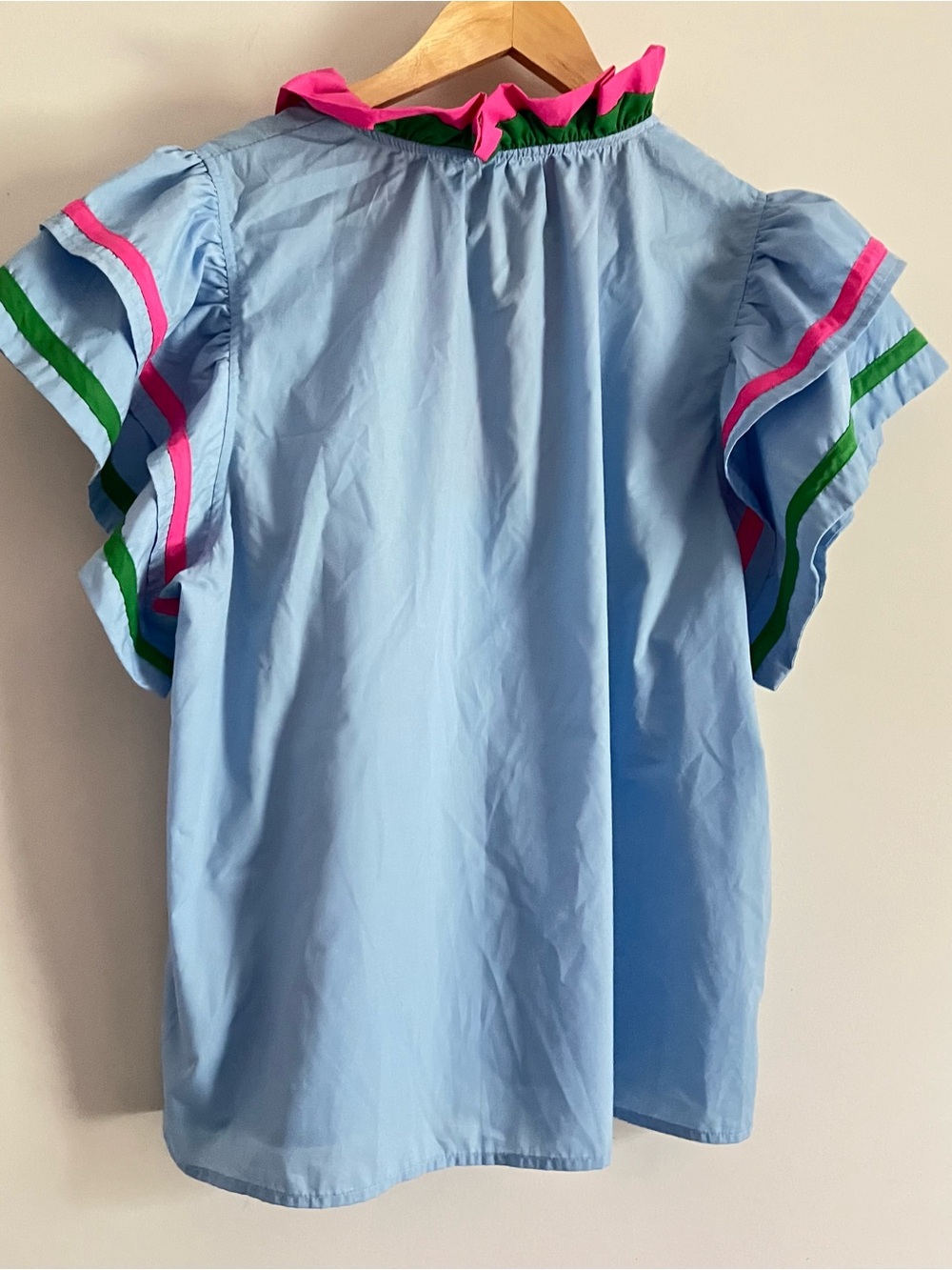 Entro Noelle Flutter Sleeve Top Multicolor Womens Size Medium - Picture 5 of 6